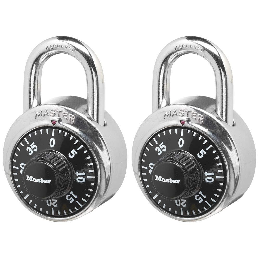 Master Lock 1500T Combination Padlock 2 Pack for Gym and School Lockers