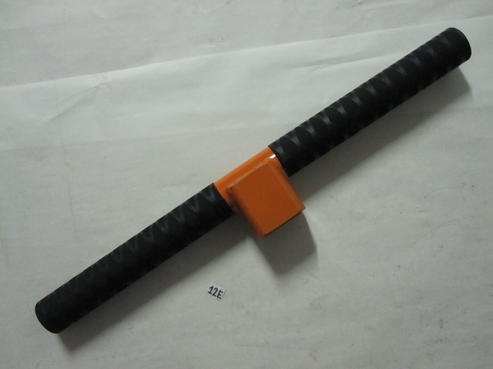 Orange 24” Straight Bar w black grip workout equipment for 2x2” Receiver Mount