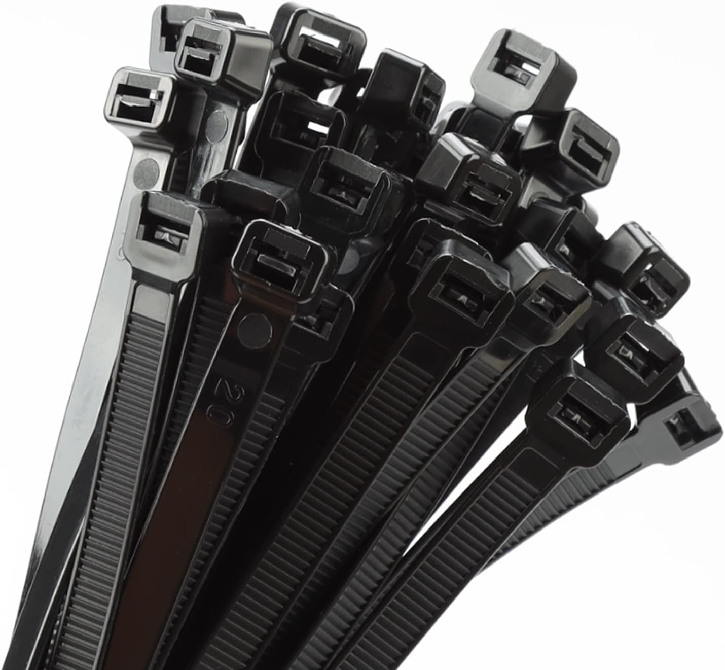 18" Black Zip Ties Heavy Duty 100pcs,200 LBS Ultra Strong Plastic Wire Ties-Larg