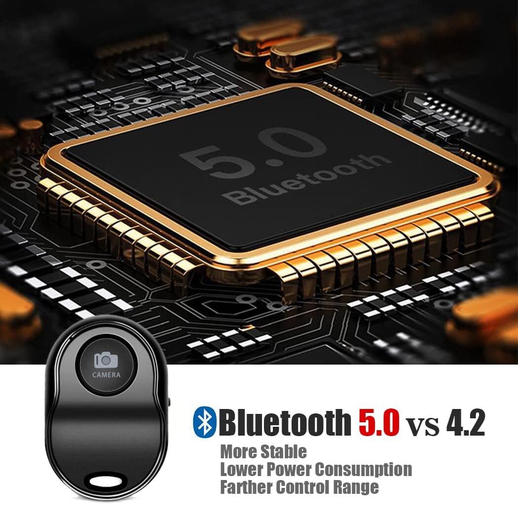 Upgraded Bluetooth 5.0 Remote Shutter for iPhone & Android Camera Wireless