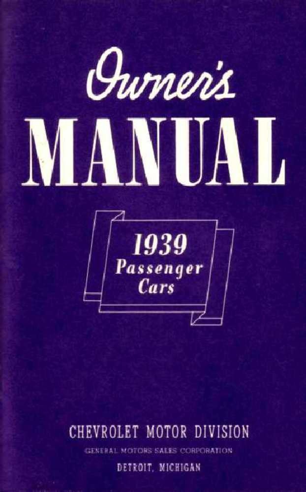 1939 Chevrolet All Models Owner's Manual