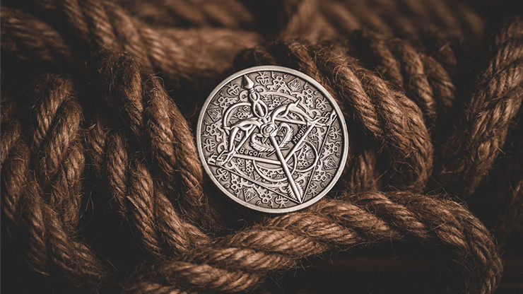 BOW AND ARROW COIN SILVER ( Gimmick and Online Instructions) by Bacon Magic - Tr