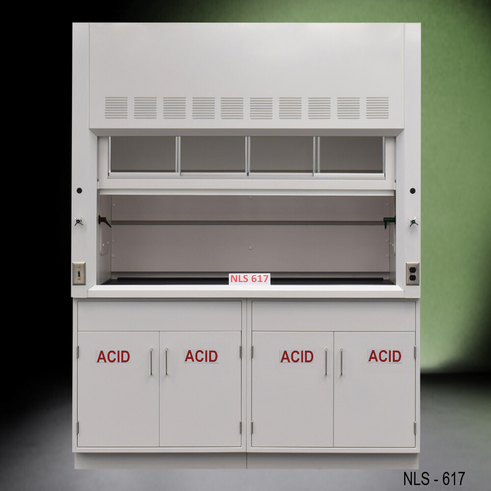 Fisher American 6' Chemical Fume Hood w/ ACID Storage / E2-171