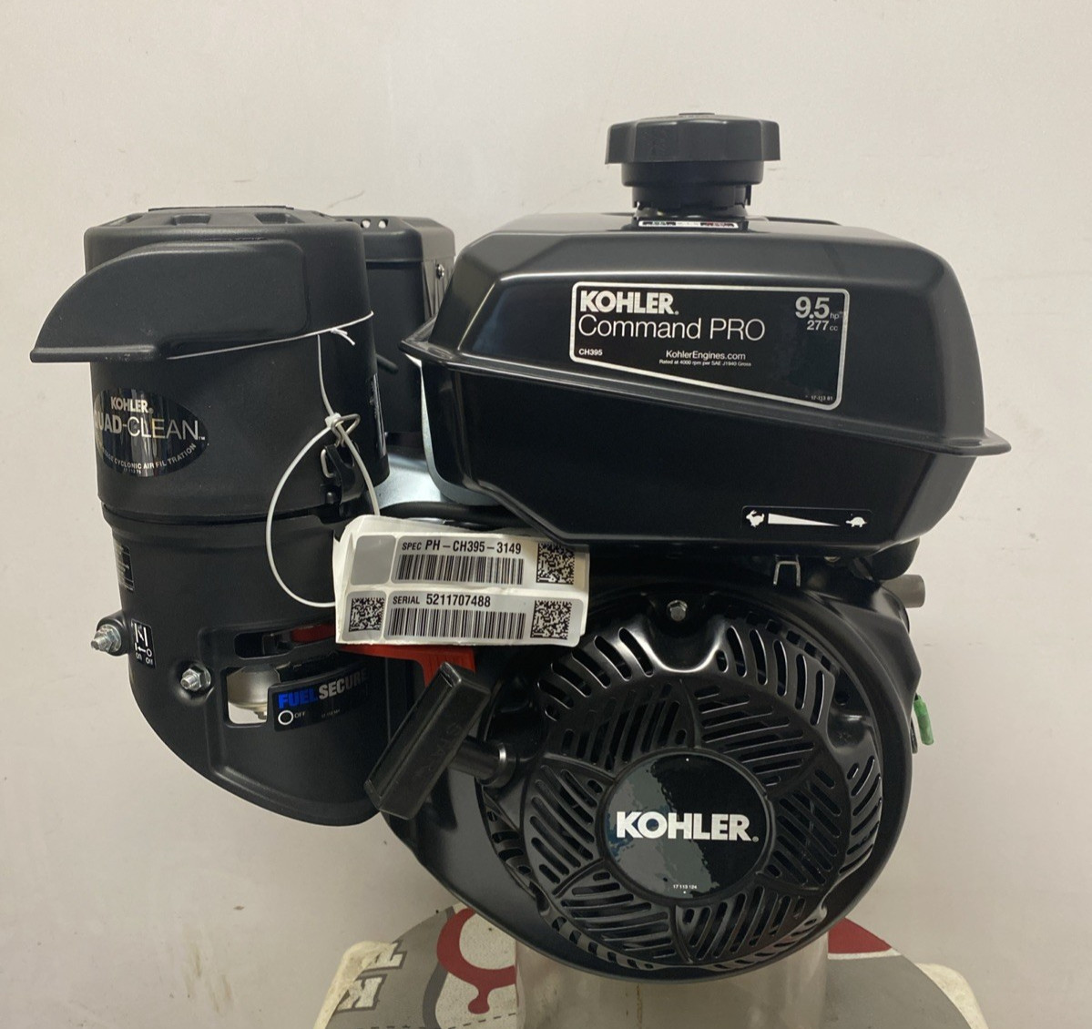 Kohler Command Pro CH395-3149 Horizontal 9.5HP Recoil 1”x3.48” Shaft -SF