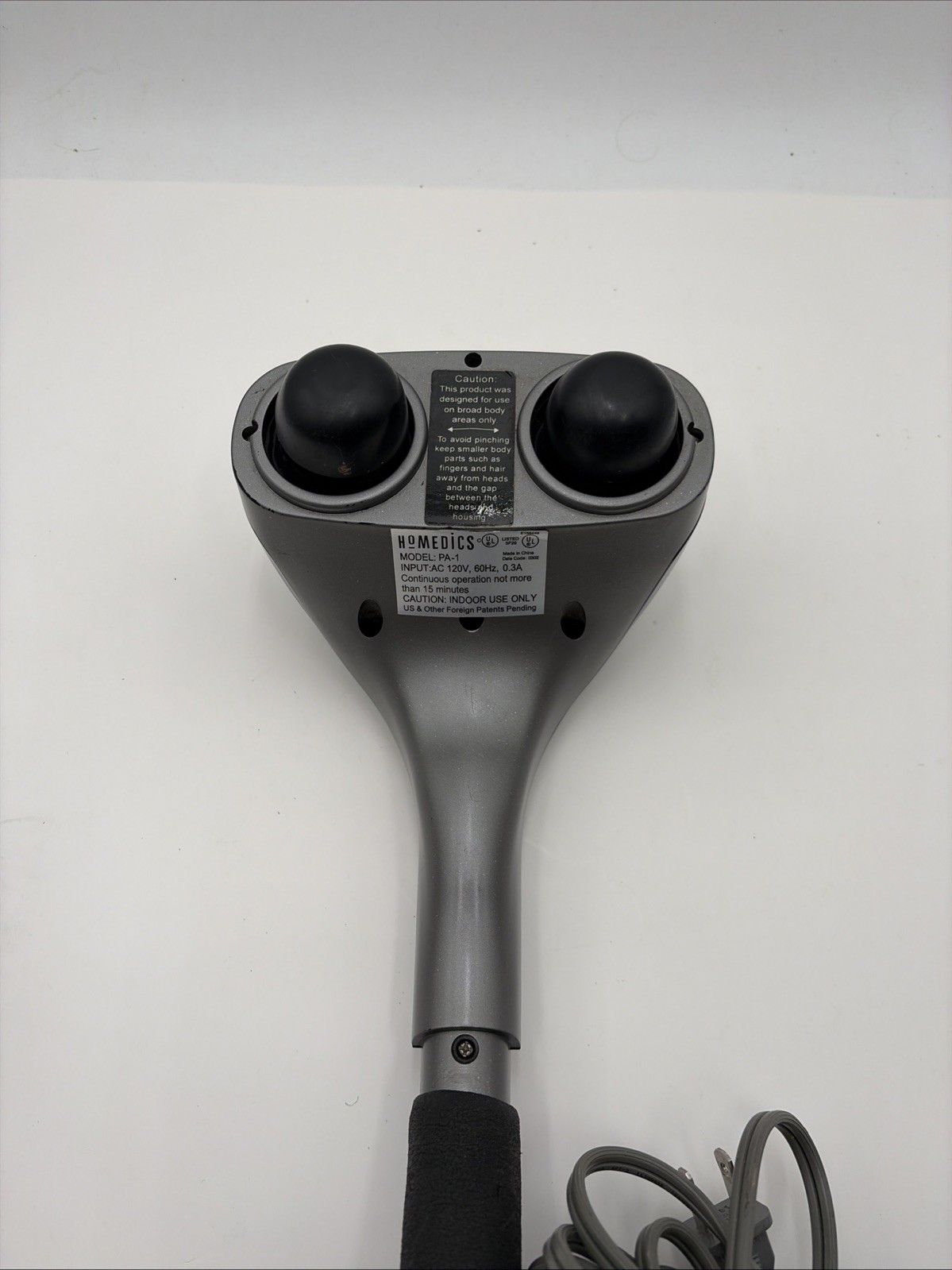 HoMedics PA-1 Variable Speed Handheld Professional Percussion Dual Massager