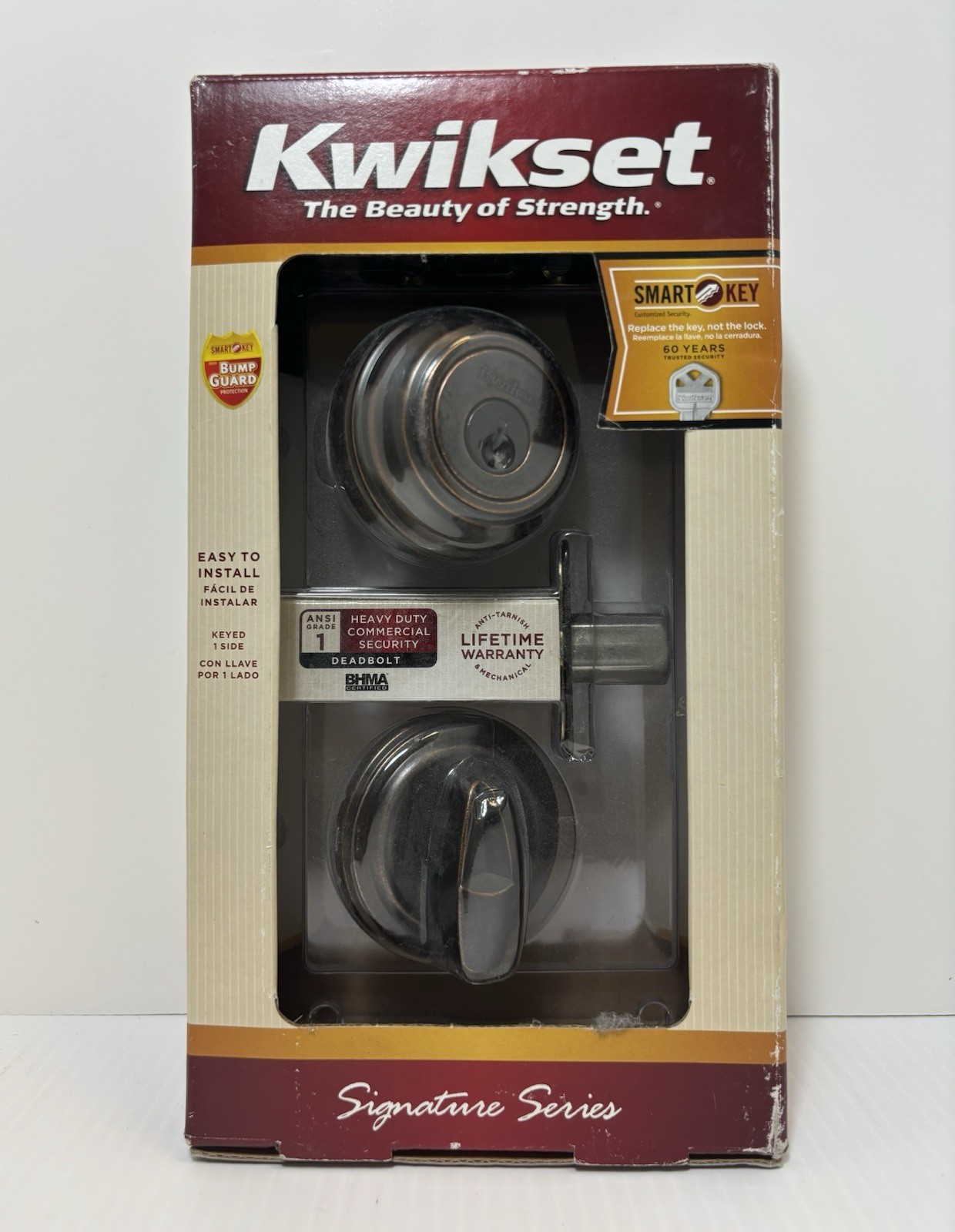 Kwikset Signature 980 SmartKey Single Cylinder Deadbolt Lock