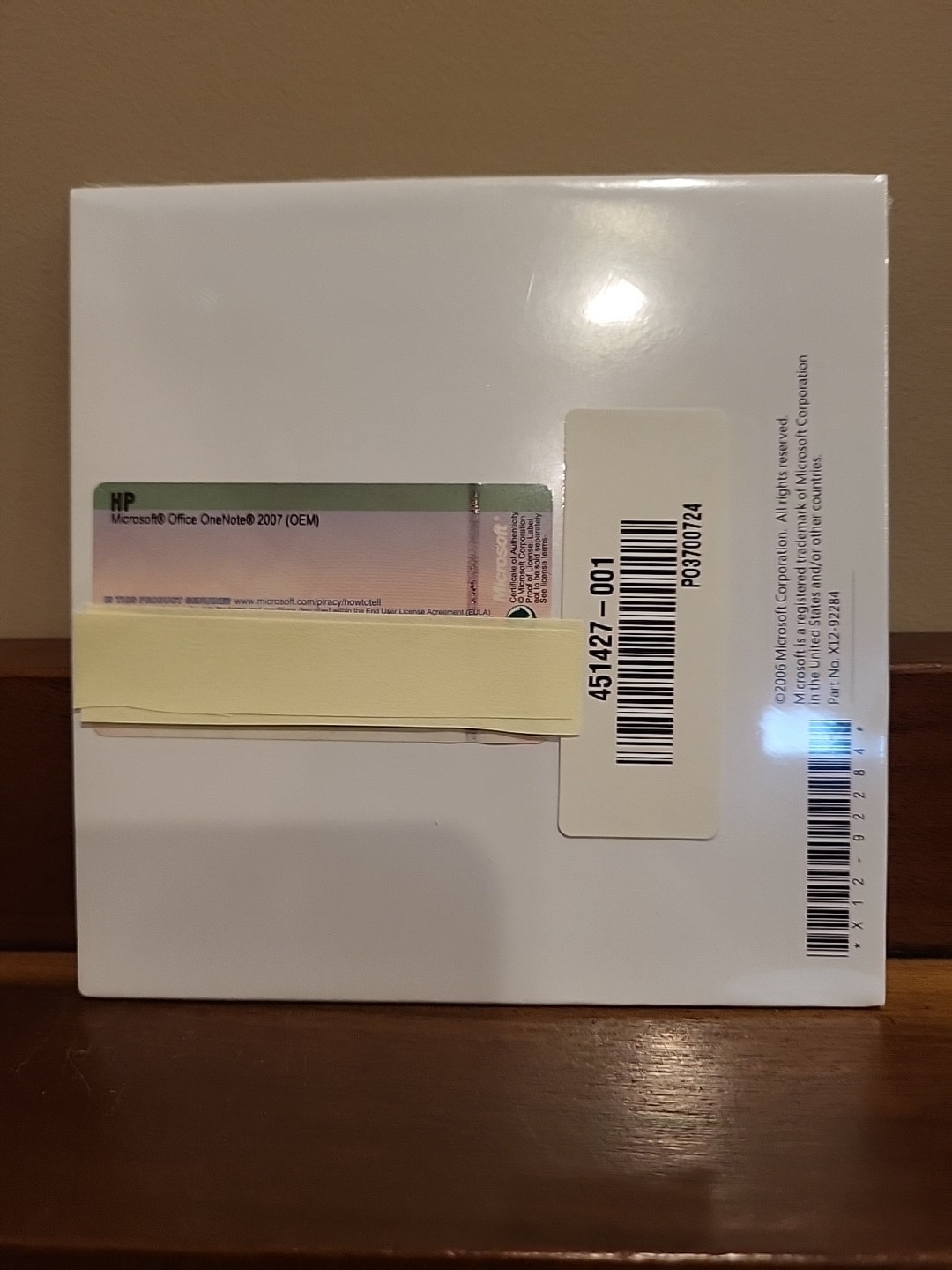 MICROSOFT OFFICE ONE NOTE 2007 New Sealed With Product Key