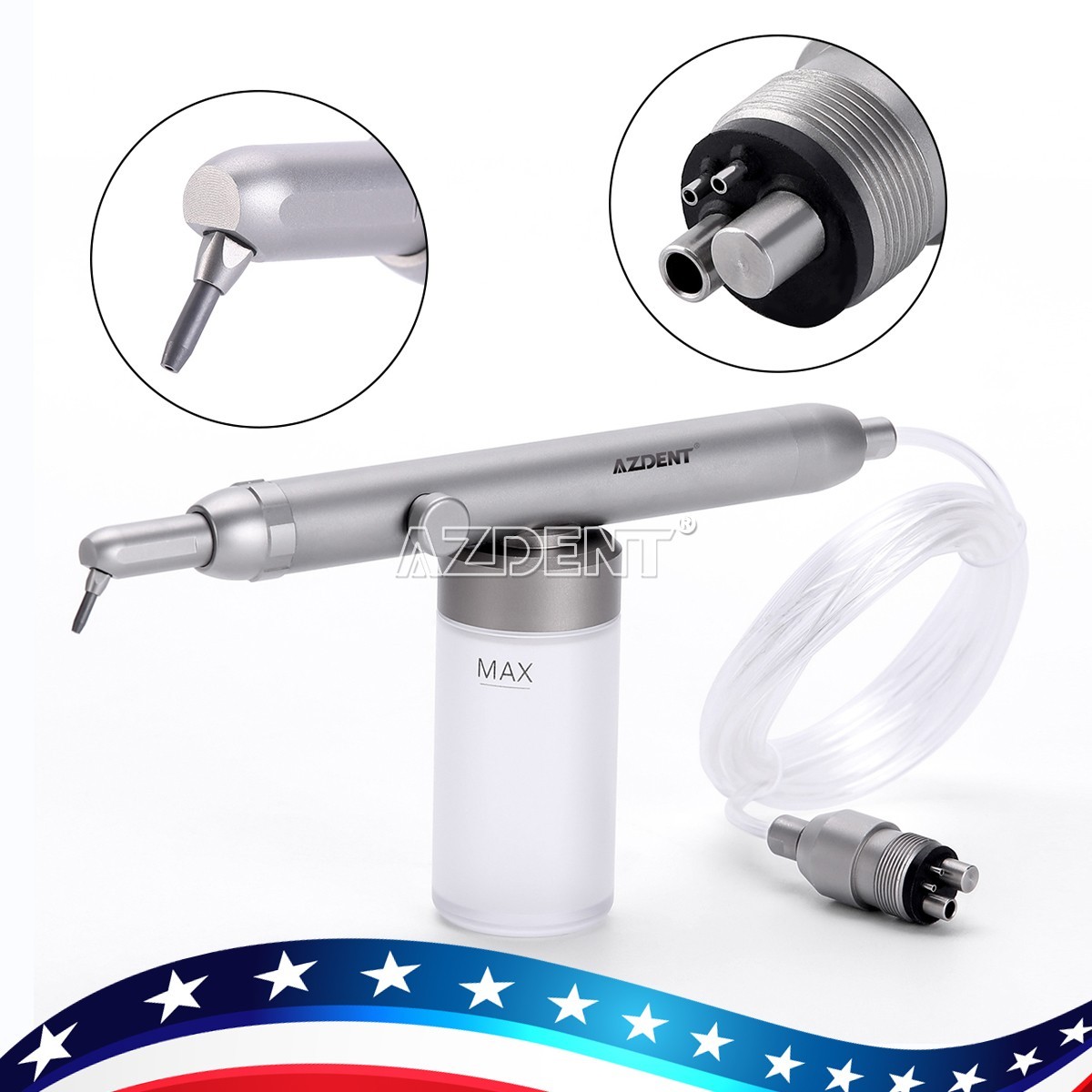 AZDENT M4 Dental Alumina Air Abrasion System Micro-etcher Polisher 4 Hole...