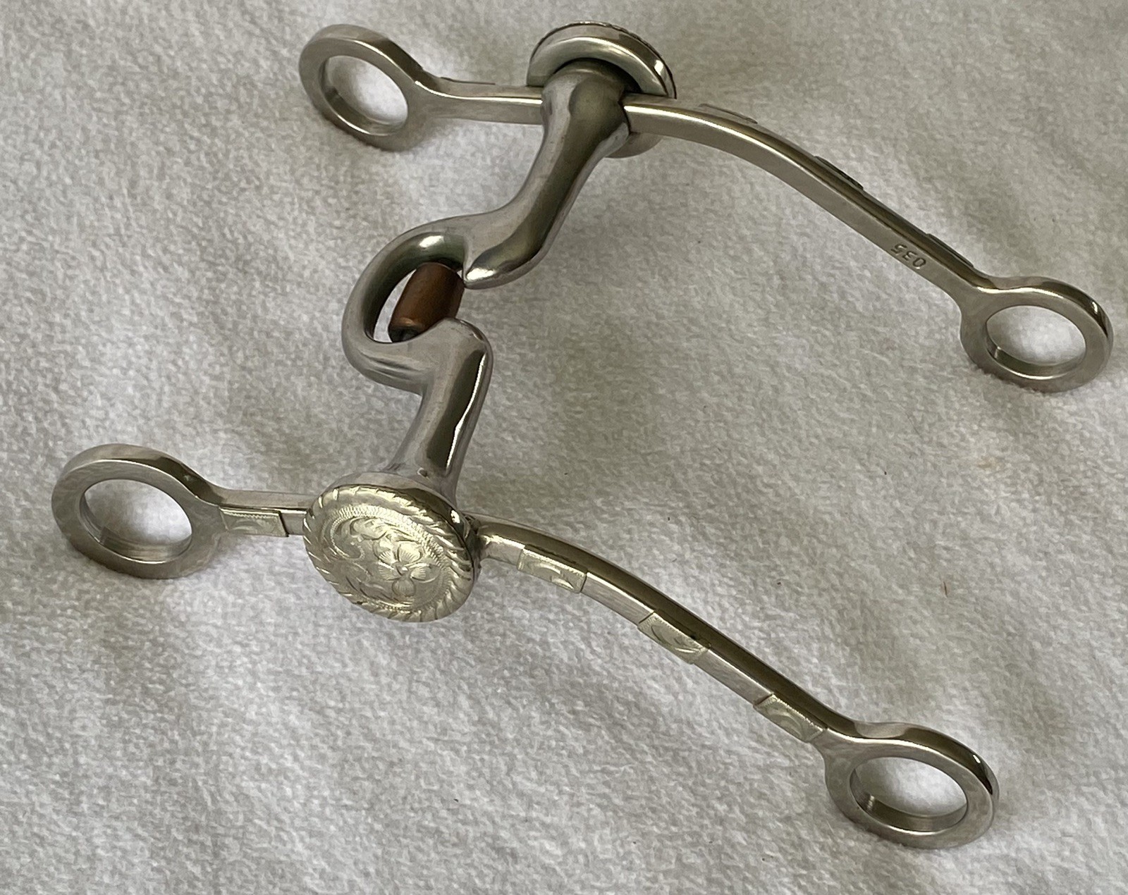 Vintage NEW Silver Mounted Stainless Slimline 035 BIT~5" Frog Mouth Sliester?