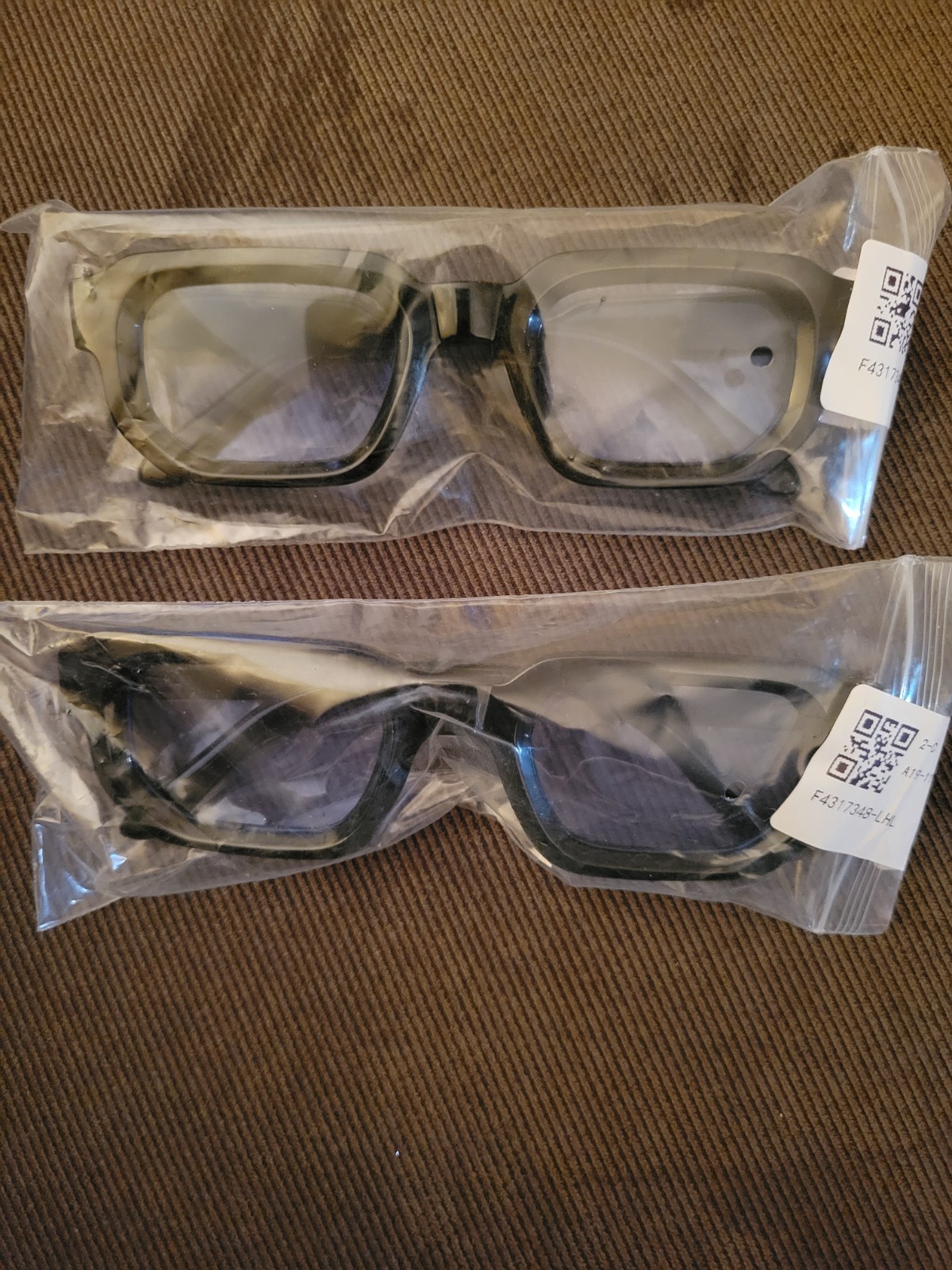 Assorted 3D TV Glasses - Black, Clear, Red- Individually Packaged (12 total)