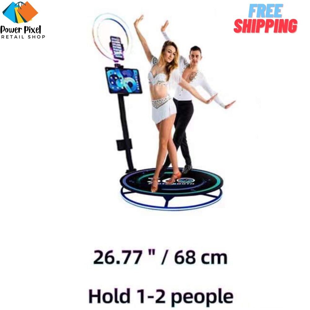360 photo, video booth automatic, 68cm-80cm-100cm adjustable Rotating booth