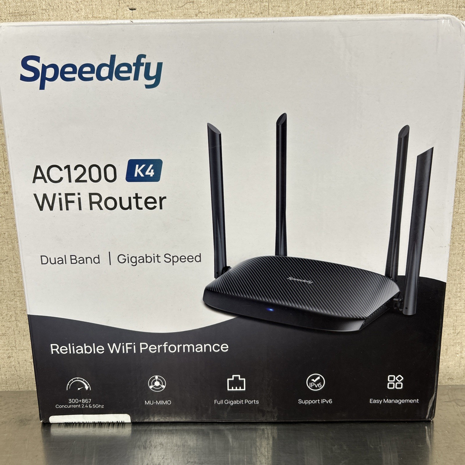 Speedefy AC1200 K4 Wifi Router; NIB; Sealed Package