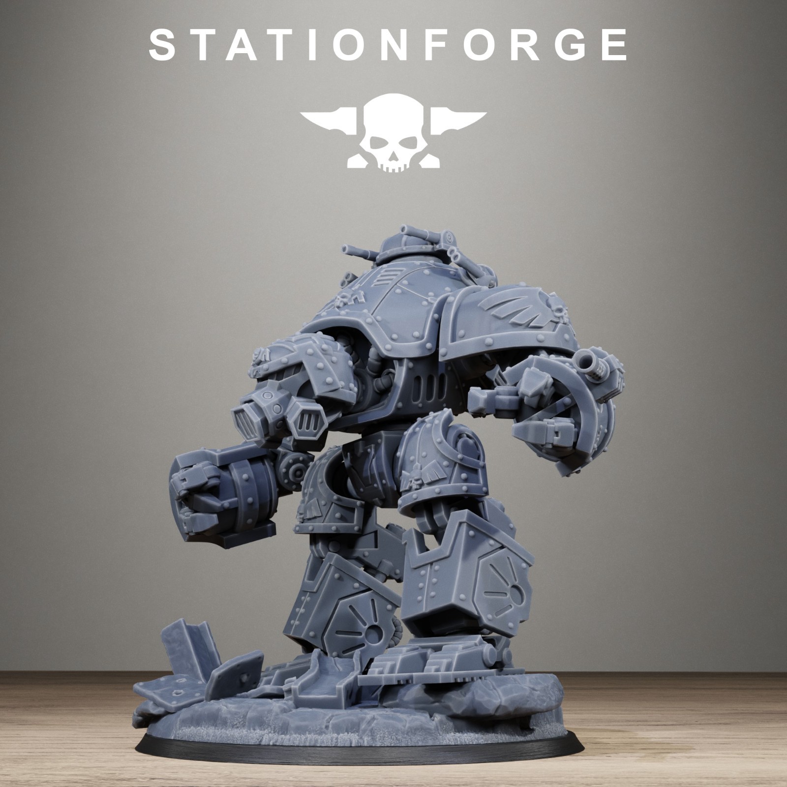 32mm Grimguard MechGuard Station Forge High Quality Miniature (100mm Base)