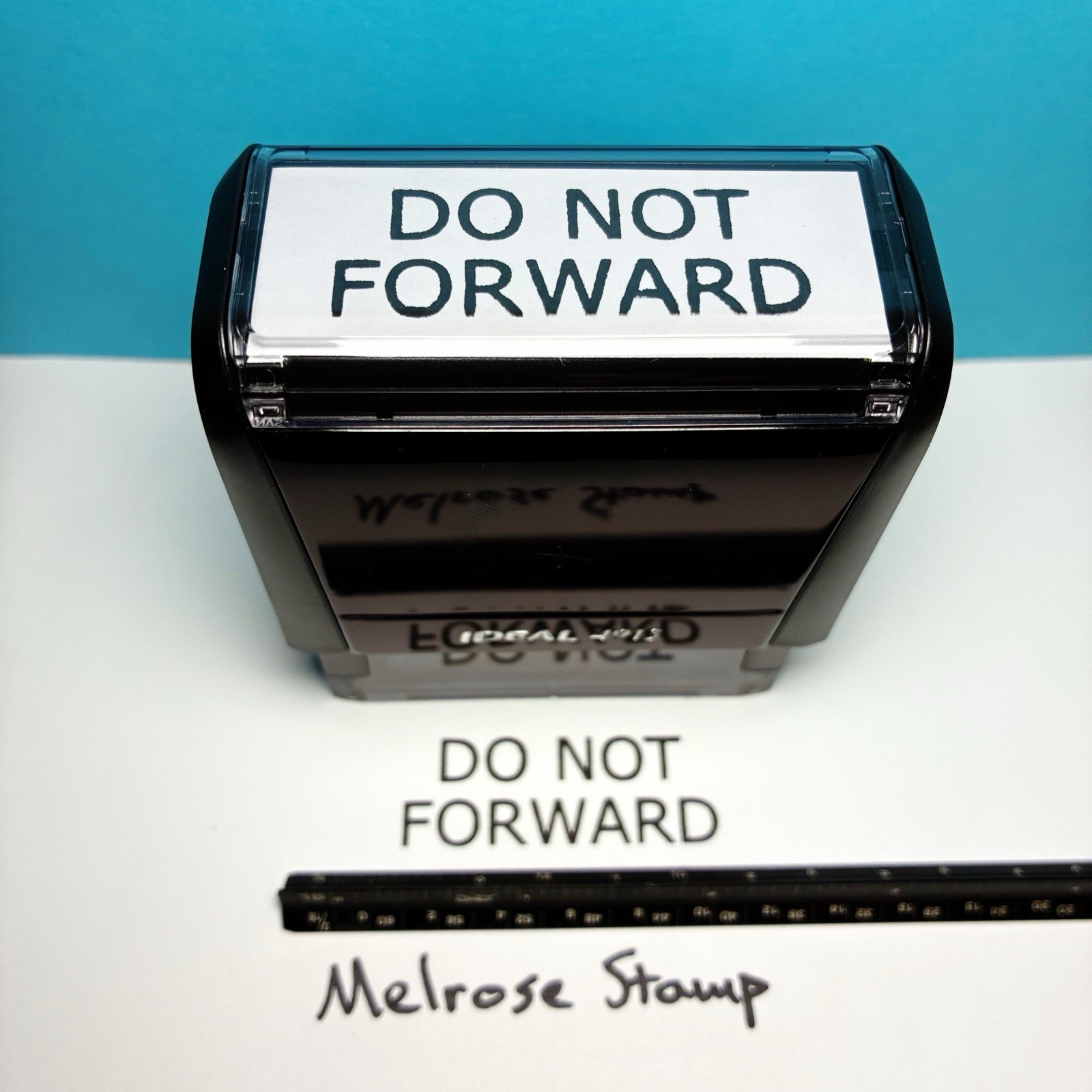 Do Not Forward Rubber Stamp Black Ink Self Inking Ideal 4913