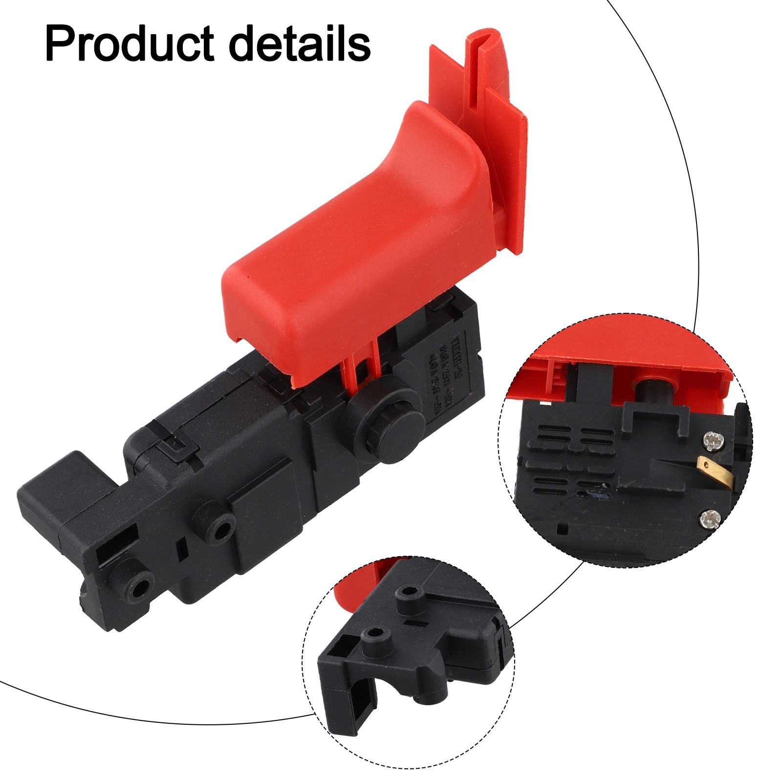 Replace Your Worn Out Switch with AC220V Rotary Hammer Switch Black Red Design