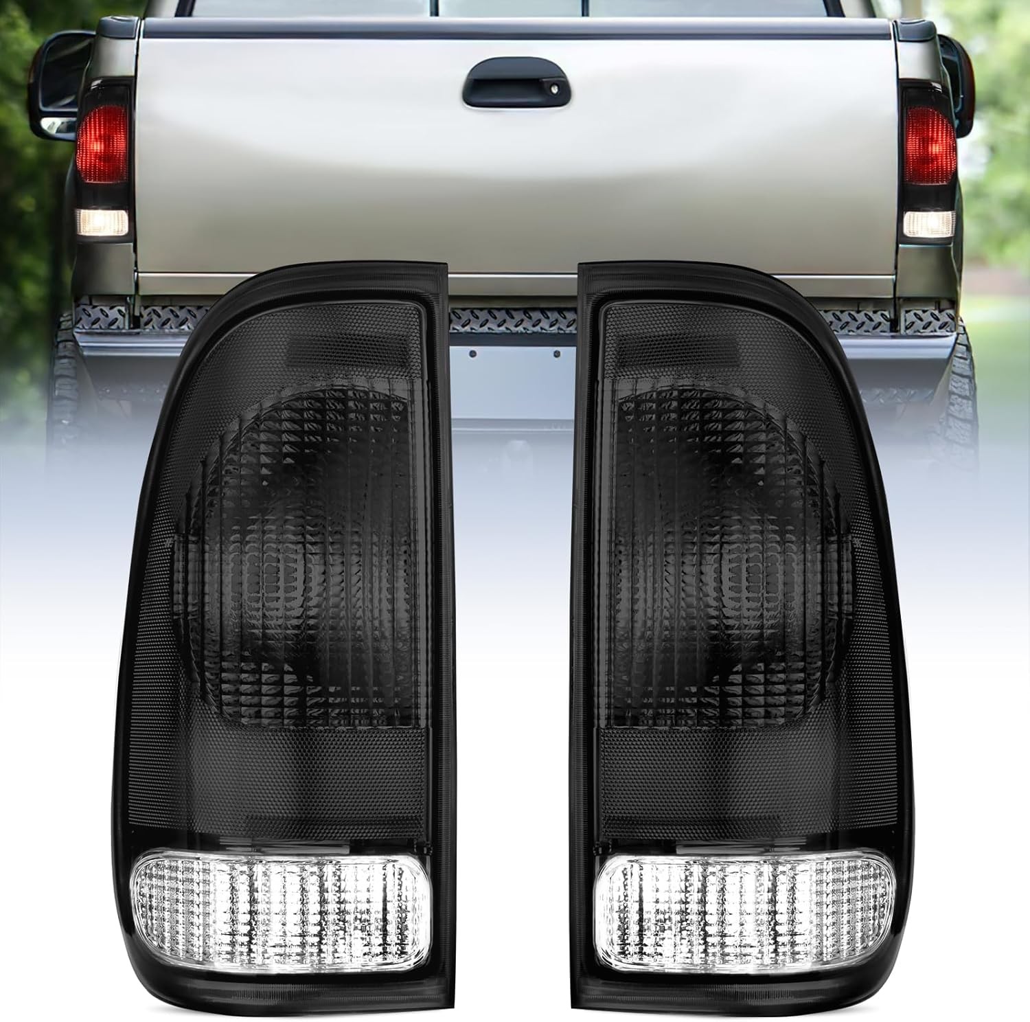 Nilight Taillight Assembly for 1997-03 Ford F150 Styleside 99-07 F250 Super Duty