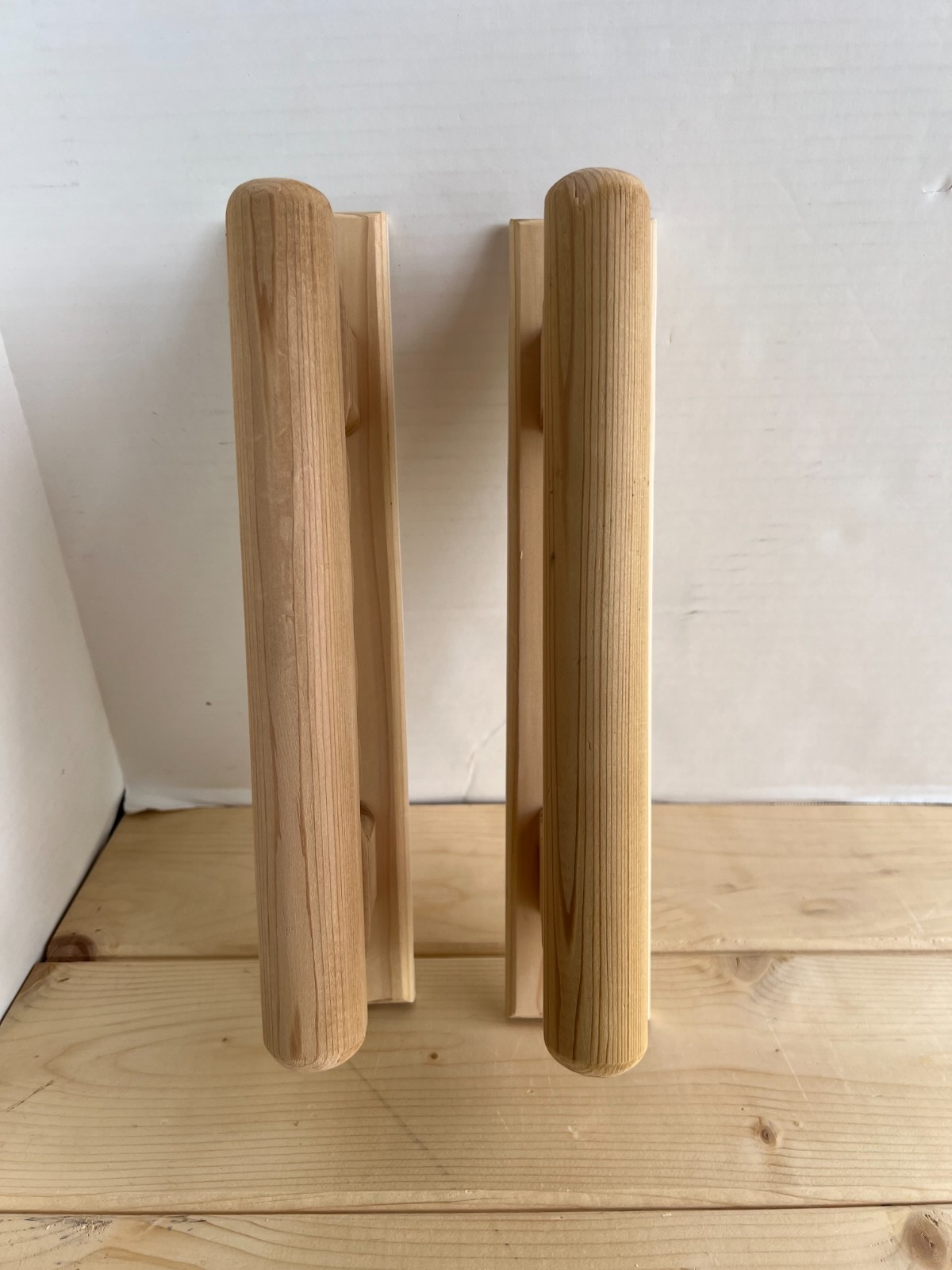 Cedar Wood Sauna Door Handle – XL 13.5" – Handmade – Unfinished – Rustic Look