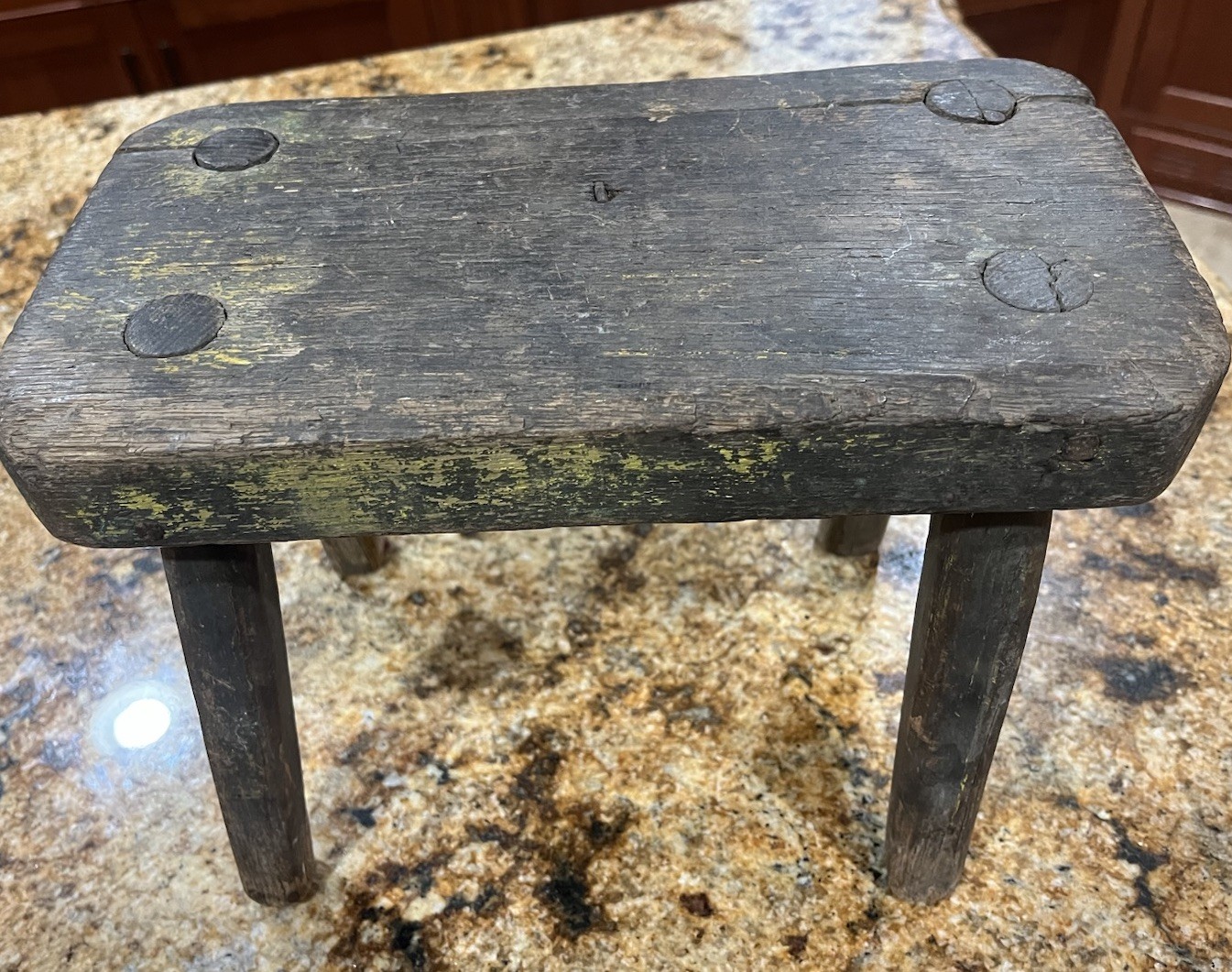 Primitive mortise and tenon  tiny wooden stool