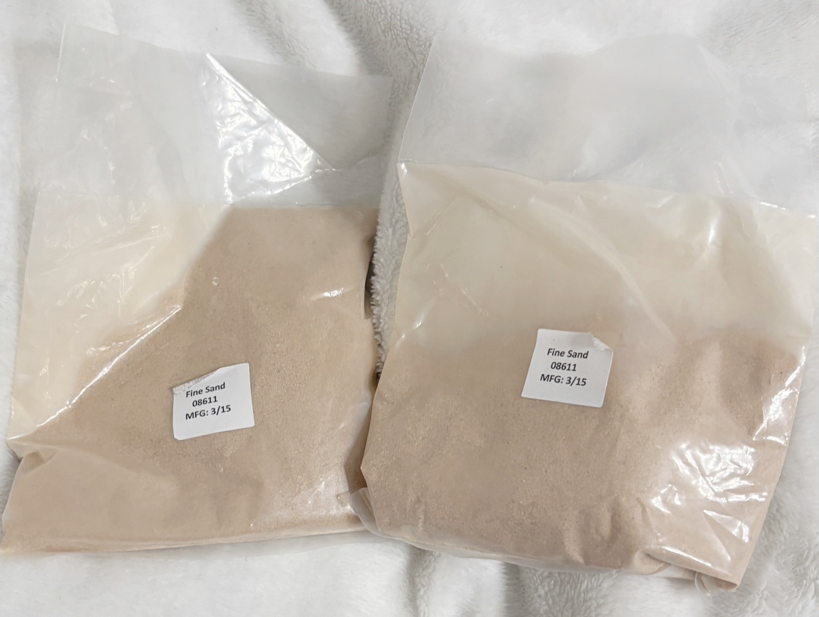 Online School Science Experiment, Lot of 2 Bags of Tan Fine Sand, 08611