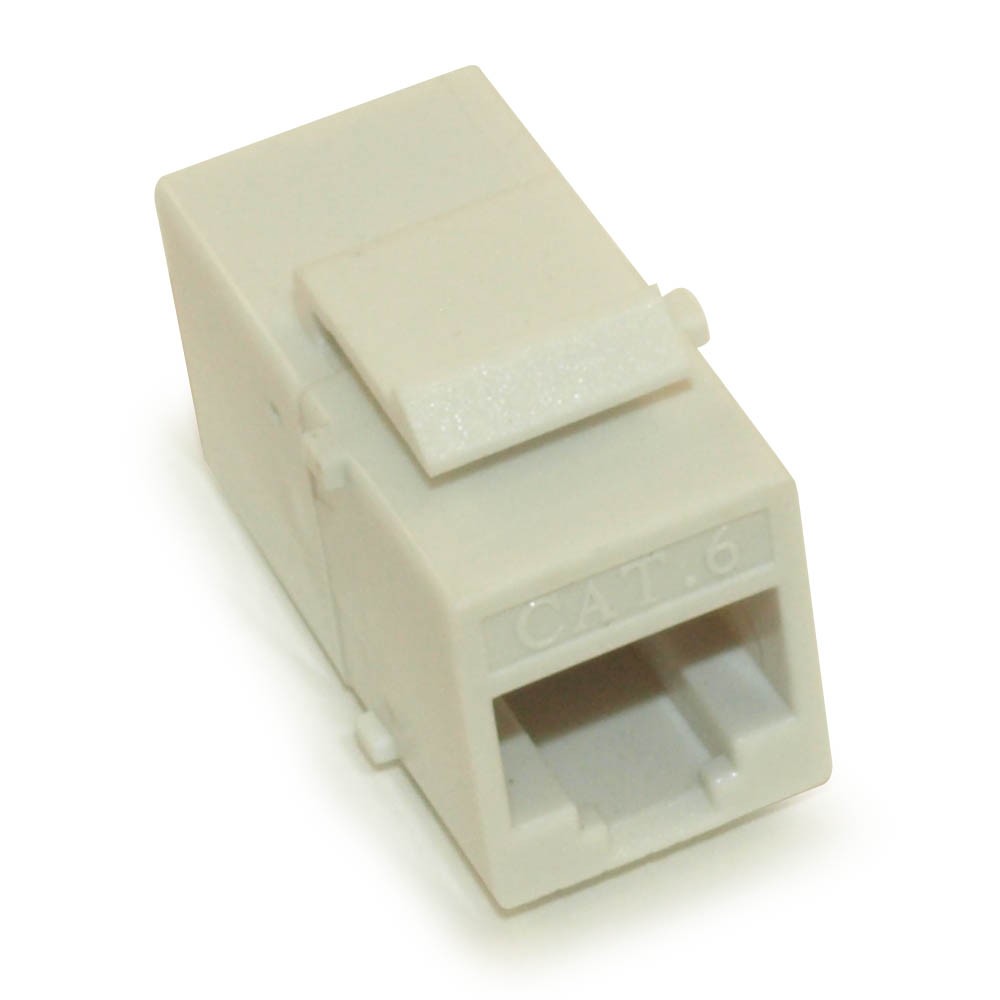 Keystone Jack Insert/Coupler Type Cat 6 RJ45 Networking  White