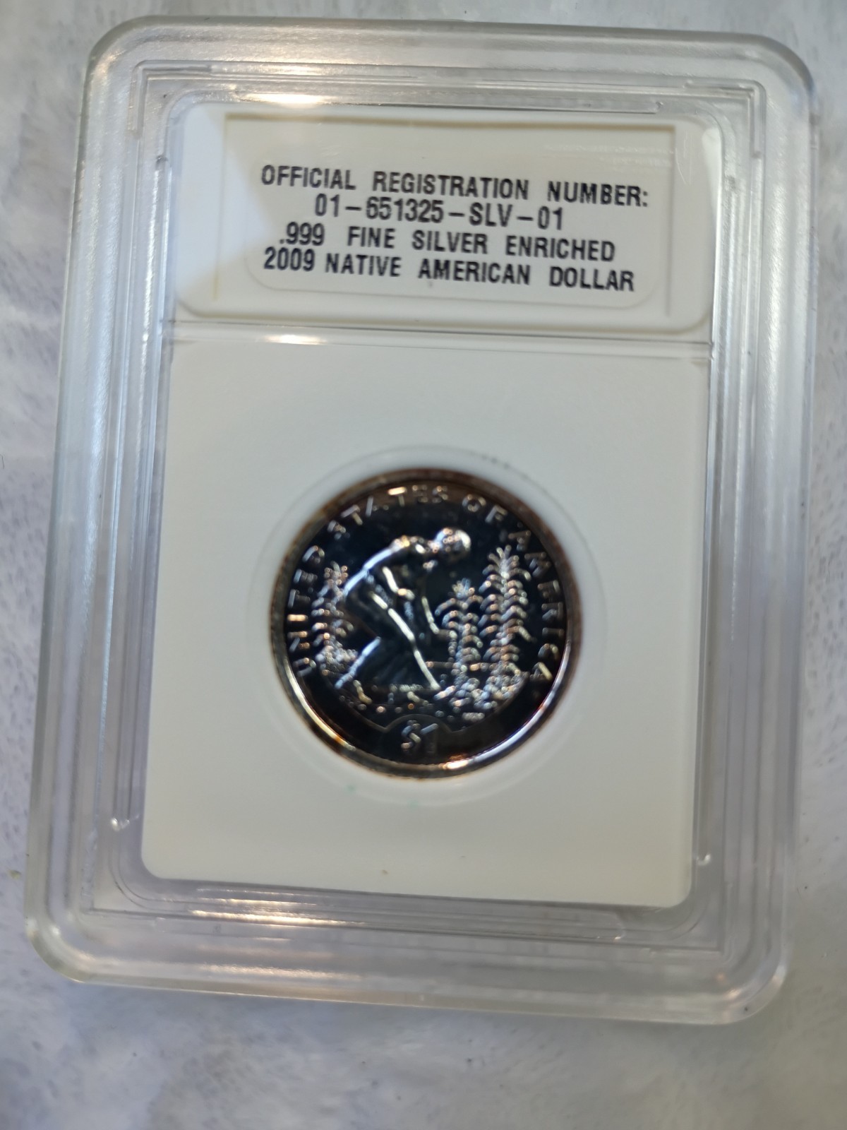 2009-P $1 Registered Native American Dollar! .999 Silver Enriched