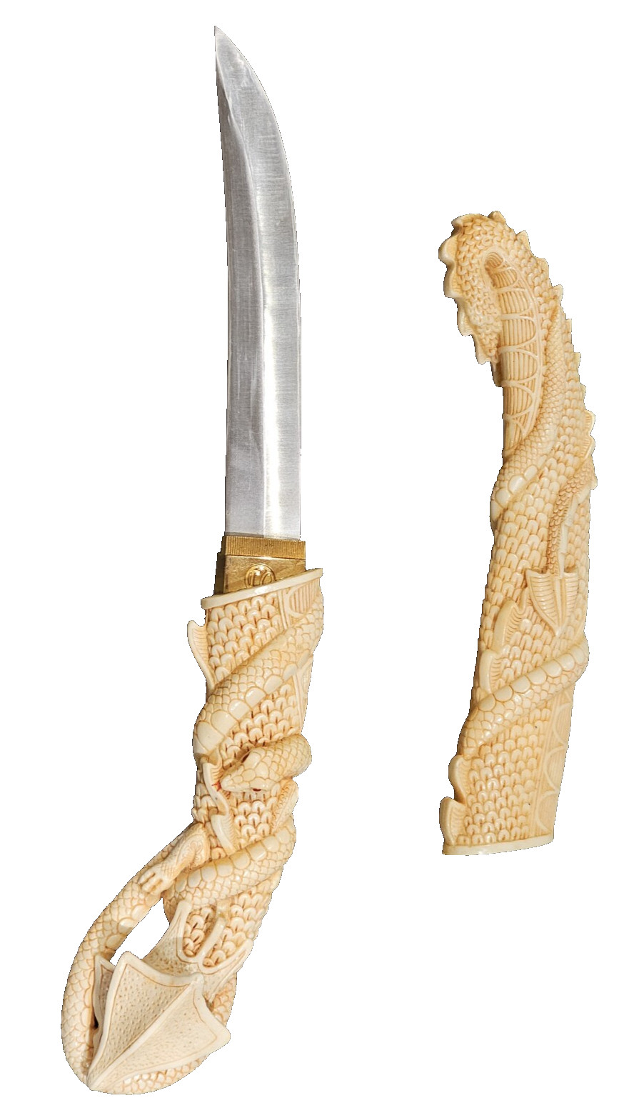 Marto of Toledo 280 Dragon Aikuchi Japanese Decorative Dagger Tanto Very Rare