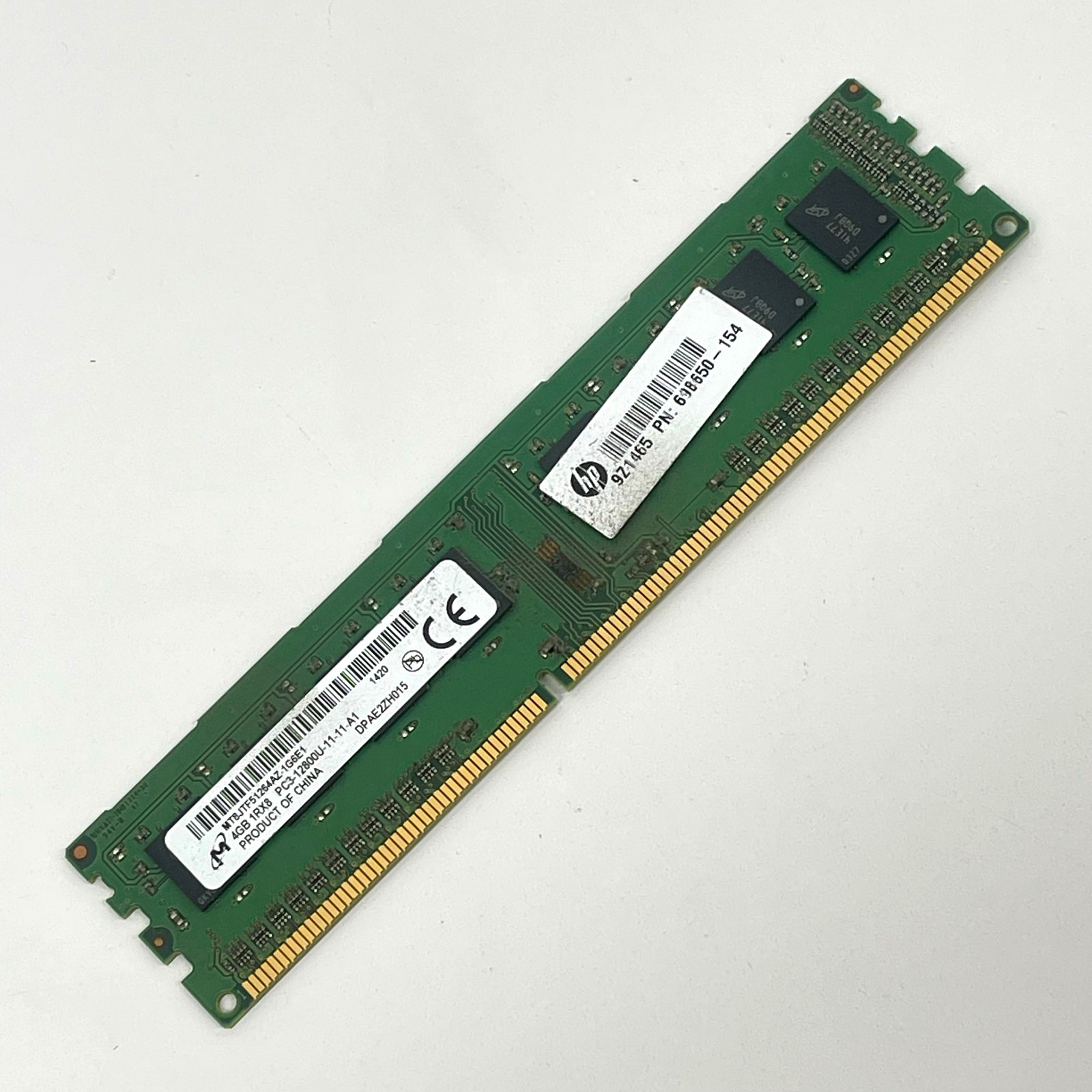 Micron 4GB DDR3 RAM PC3-12800 CL11 1600MHz DIMM | 698650-154 MY8JTF51264AZ-1G6E1