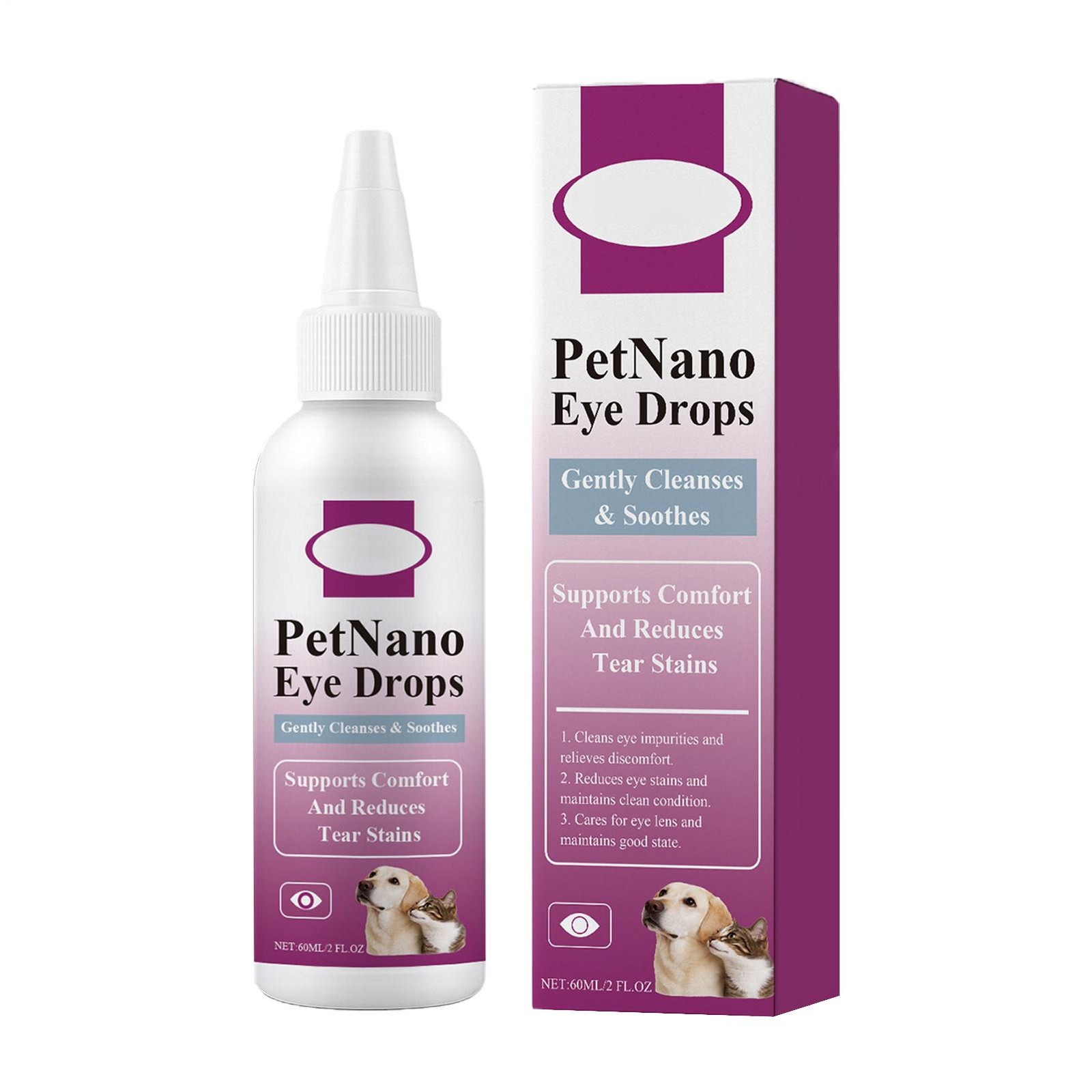 Eye Drops for Pets Bacterial Viral and Fungal & Infections Dog Cat Treatment