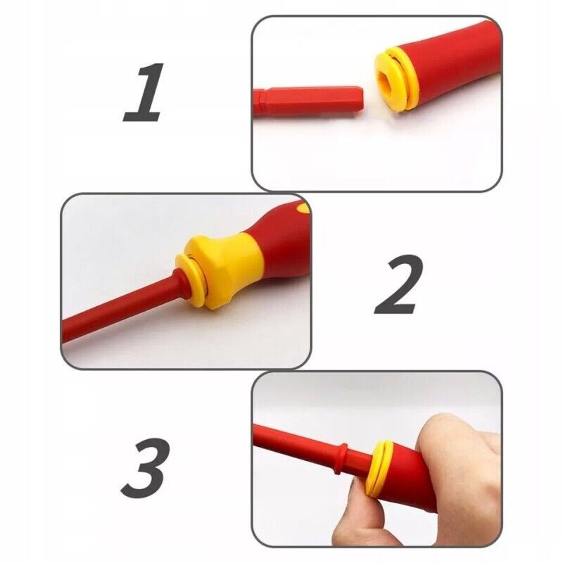 Insulated Screwdriver Set Magnetic Torx & Phillips Tips Electrician Repair Tool