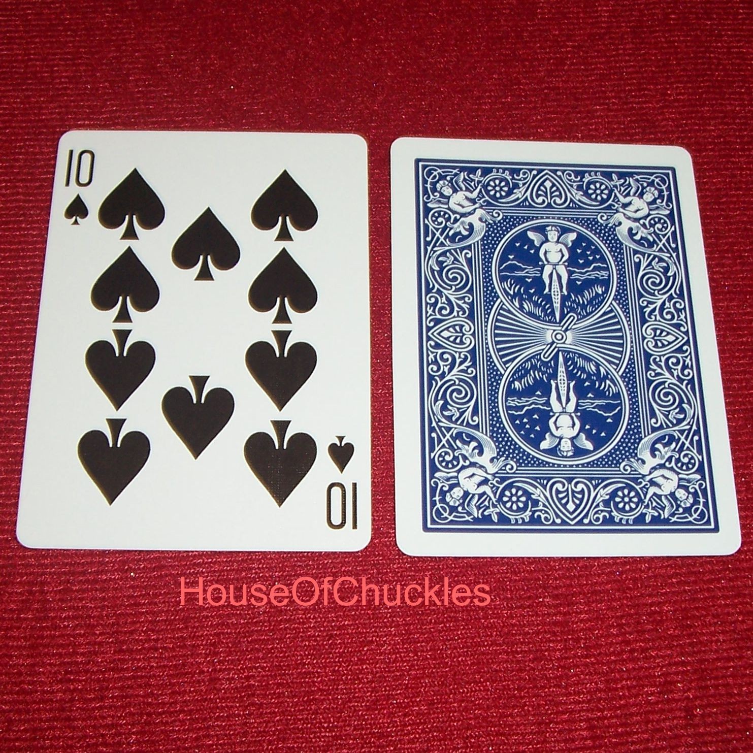 10S 1-Way Forcing Deck, Force Ten of Spades, Bicycle  One Way Card Magic, Blue