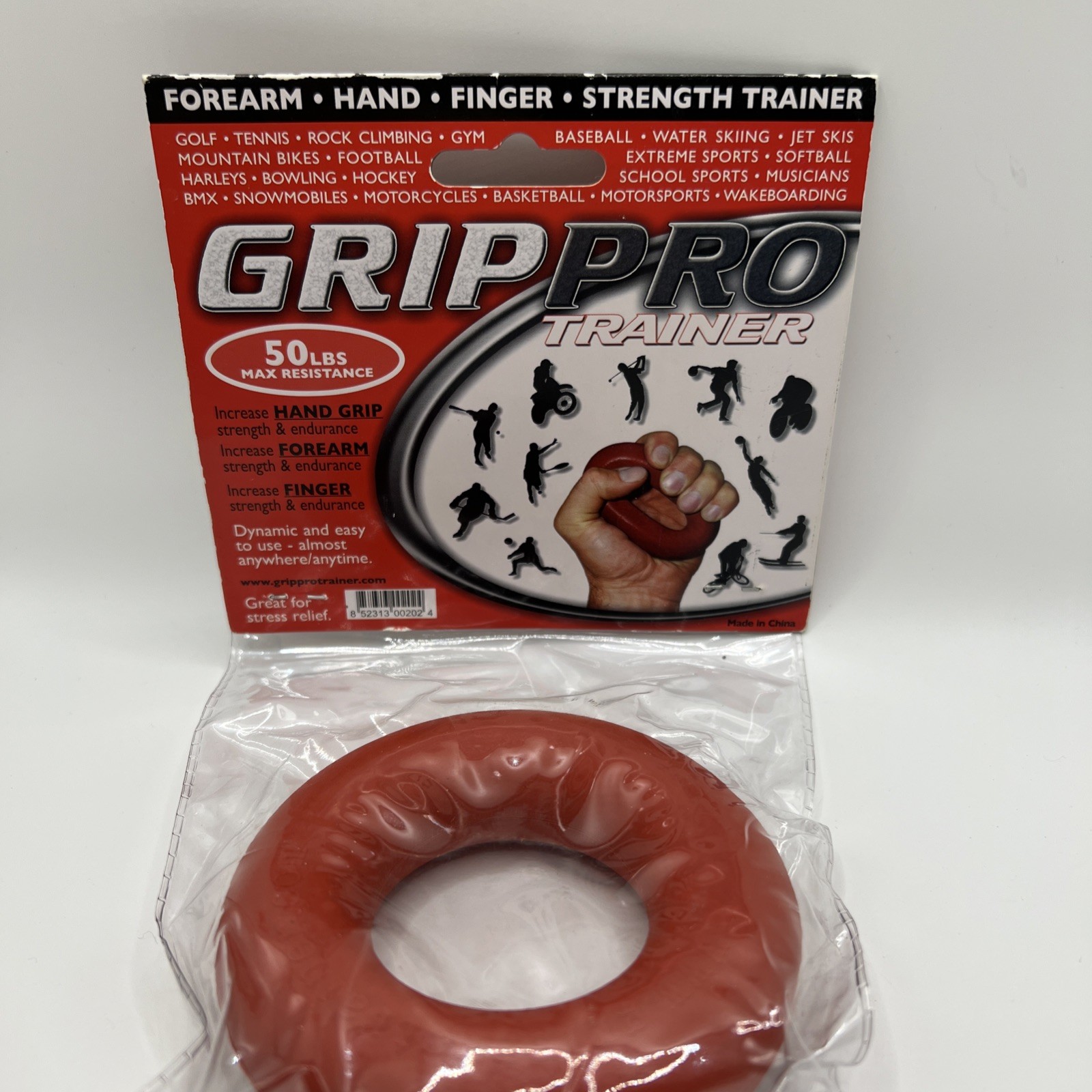 Grip Pro Trainer Hand and Forearm Exerciser - 50 lbs. Max Resisitance New