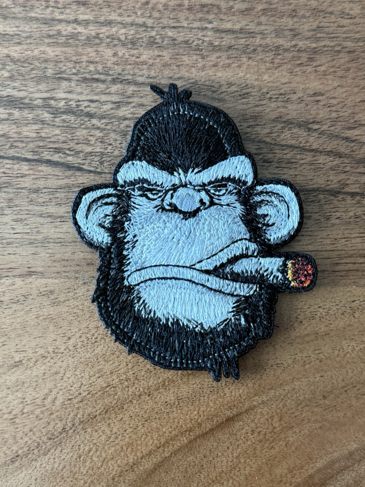 Gorilla Smoking Cigar - Tactical Moral Patch - Hook & Loop