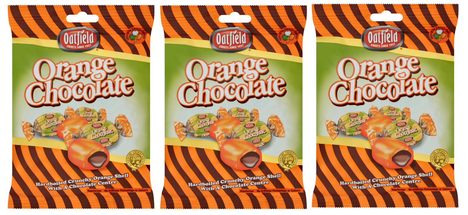 Oatfield Orange Chocolate, Irish Candy, 3 bag pack. 150g per bag