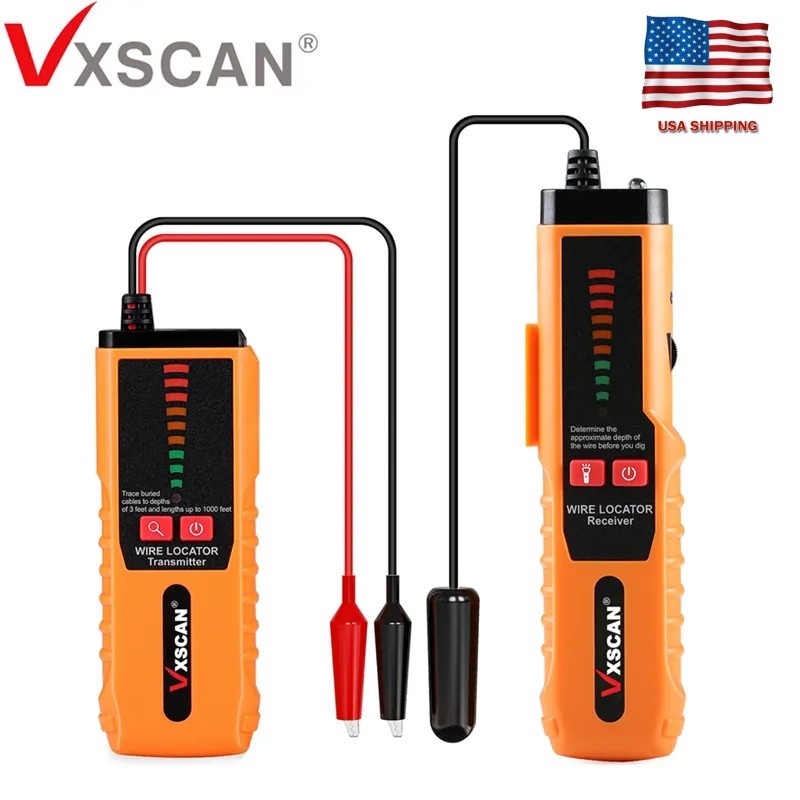 Underground Buried Wires Cable Wire Locator Tracker Tester +Earphone VXSCAN F04
