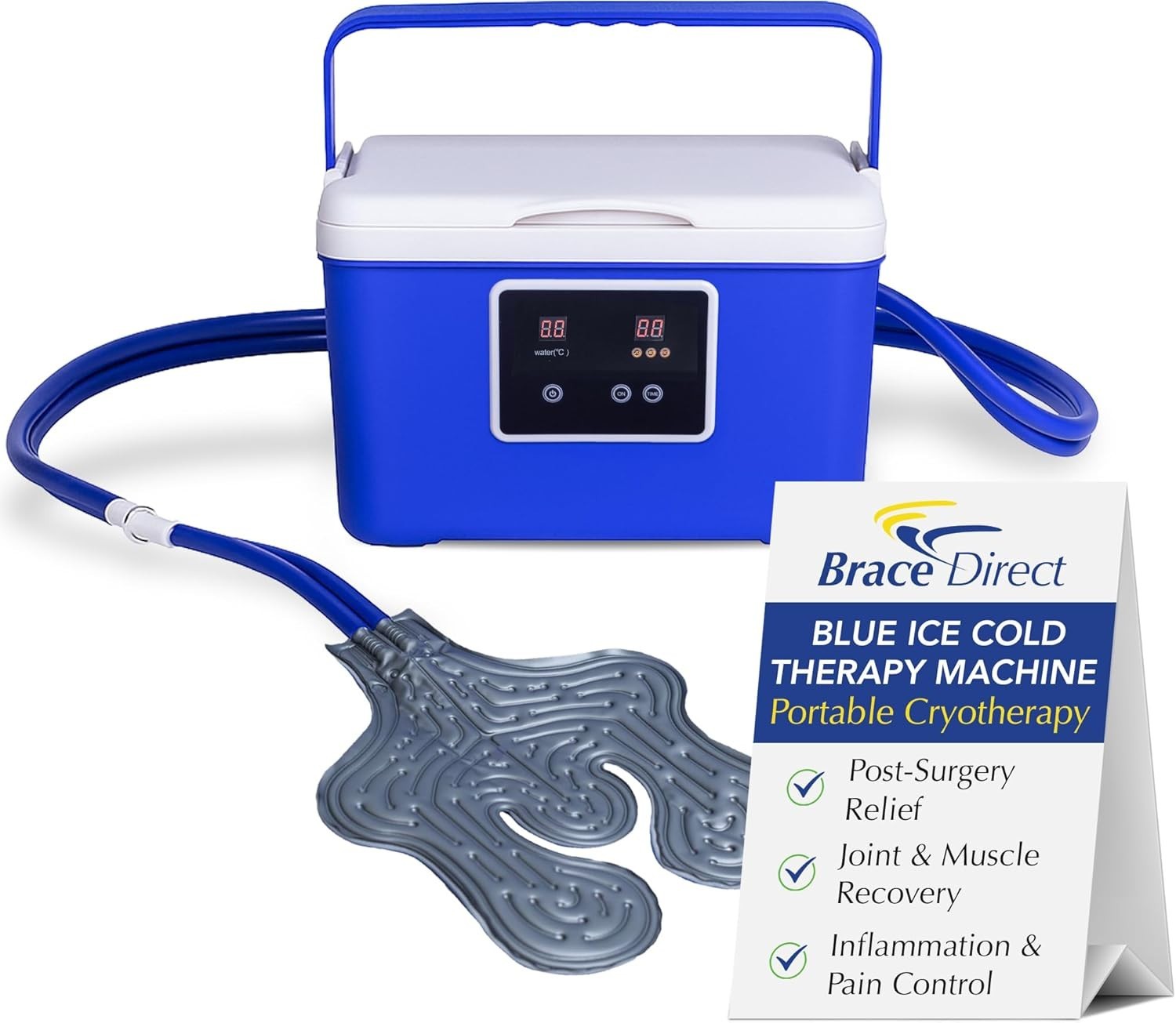 Blue Ice Cold Therapy Machine – Cryotherapy for Pain Relief – Ice Machine for Kn