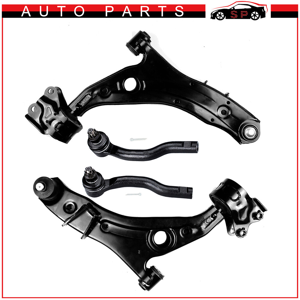 4Pc Lower Control Arms Ball Joints Outer Tie Rod Ends For 2007-2013 Mazda CX-9