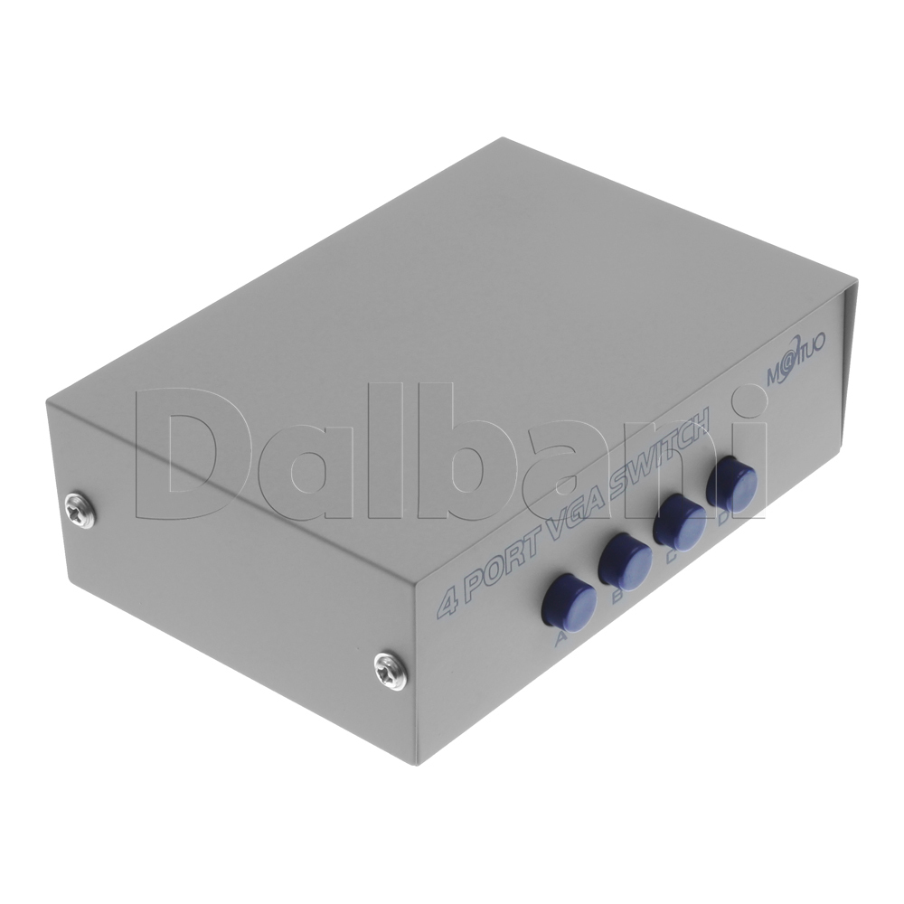 38-69-0014 4 Port VGA SVGA Monitor Sharing Switch Box 4 In 1 Out For LCD PC TV