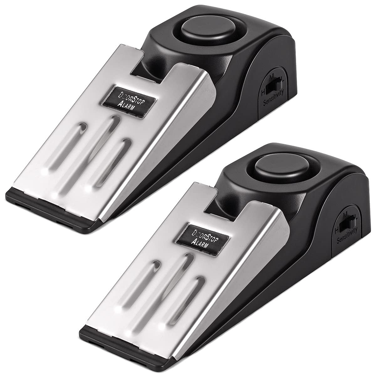 Door Stop Alarm, Stopper Security for Home 5.3 x 1.7 x 1.4 inches, Black