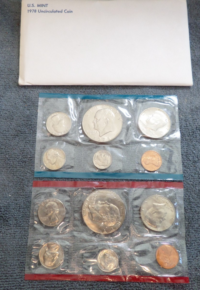 1978 United States Mint Uncirculated Set Total 12 Coins