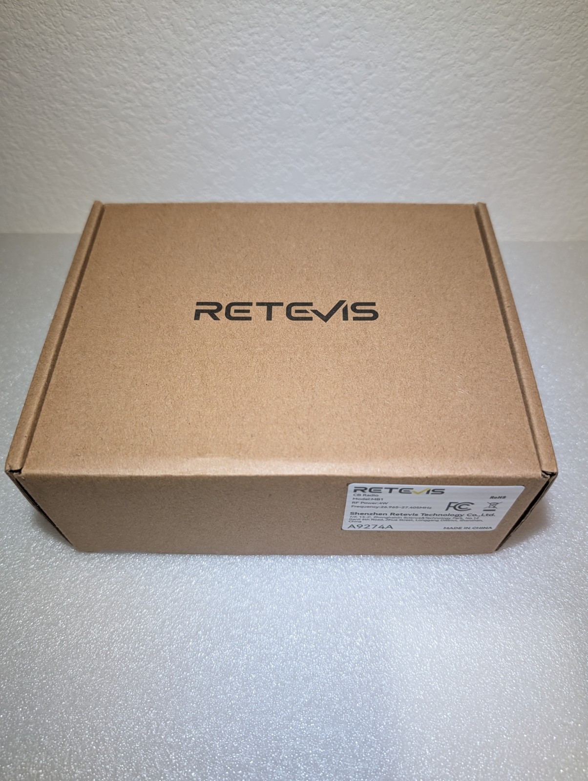 Retevis MB1 4W CB Radio Dual-Mode AM/FM 40 Channel Emergency Channel 9/19 Truck