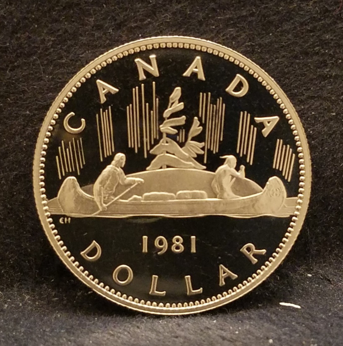 1981 Canada Voyager dollar, Elizabeth II, gem DCAM proof, KM-120 (CA2)