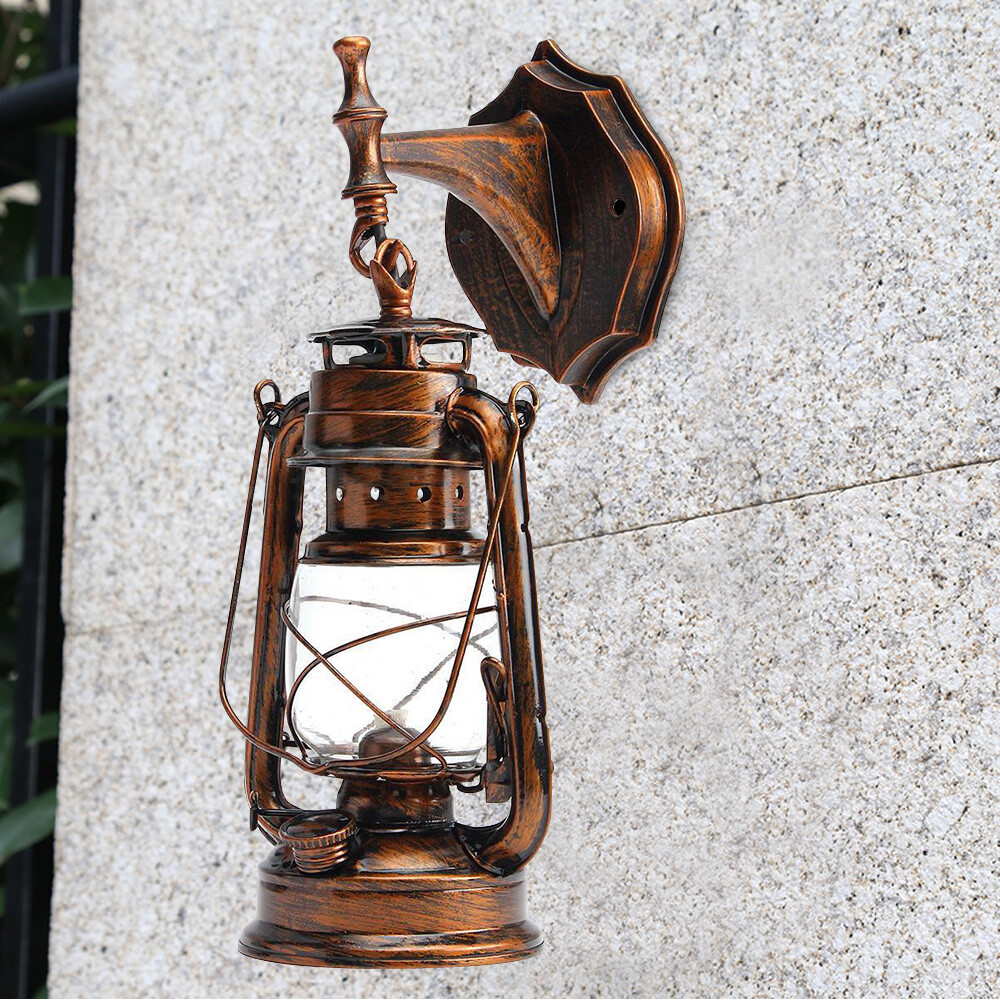 Wall Light Vintage Lantern Sconce Porch Hanging Lamp Fixture Outdoor Bronze NEW