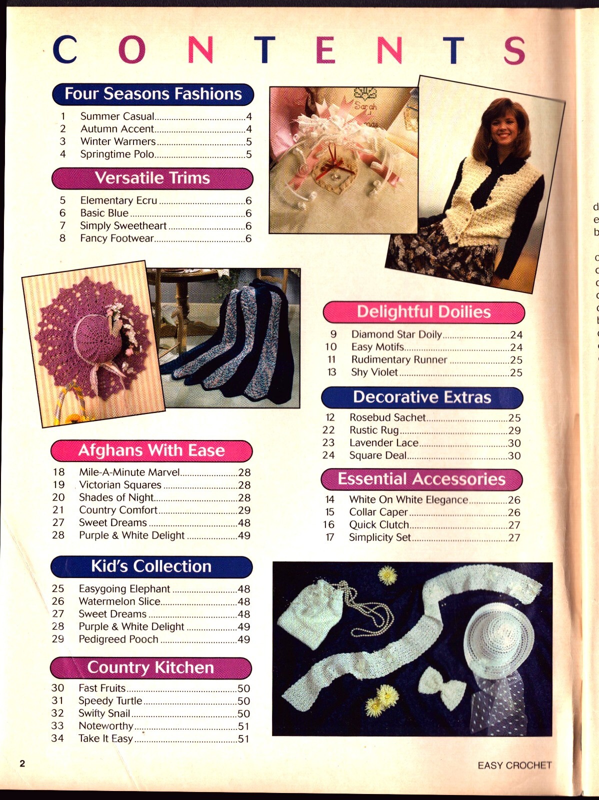 Easy Crochet Magazine Spring 1995 30 Patterns