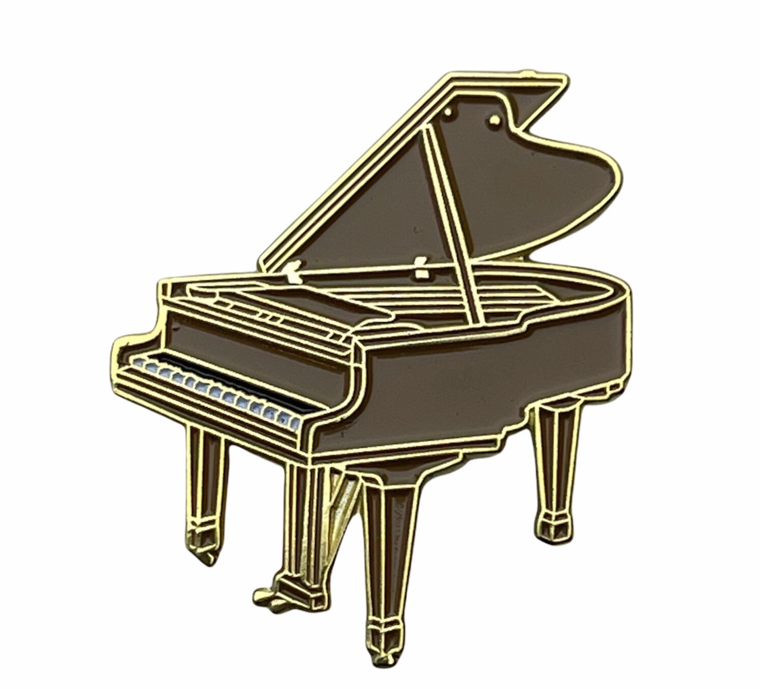 Piano Brown Grand Enamel Finish 1.25 inch Hat Pin AVA0187 F6D27M