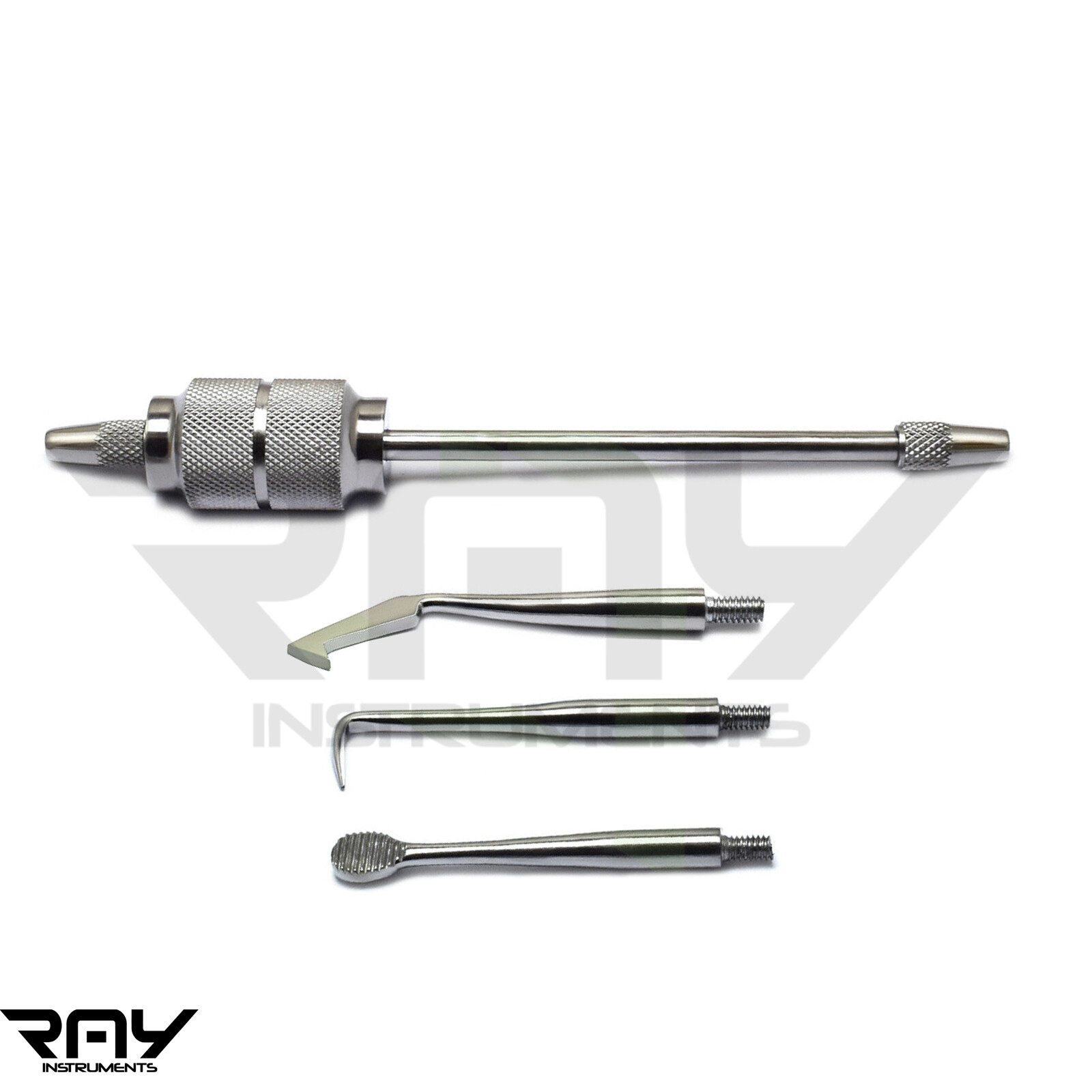 Crown Remover Manual Bridges Gun +3 Heads Dental Surgical Instrument Restorative