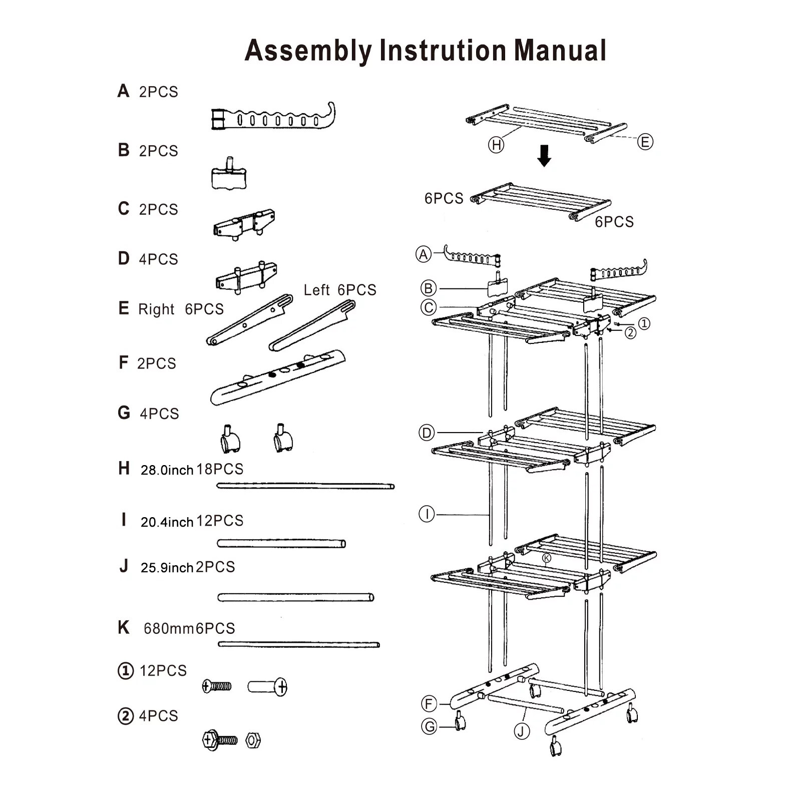 Folding Clothes Drying Rack Stainless Steel Laundry Rack Storage Stand Portable