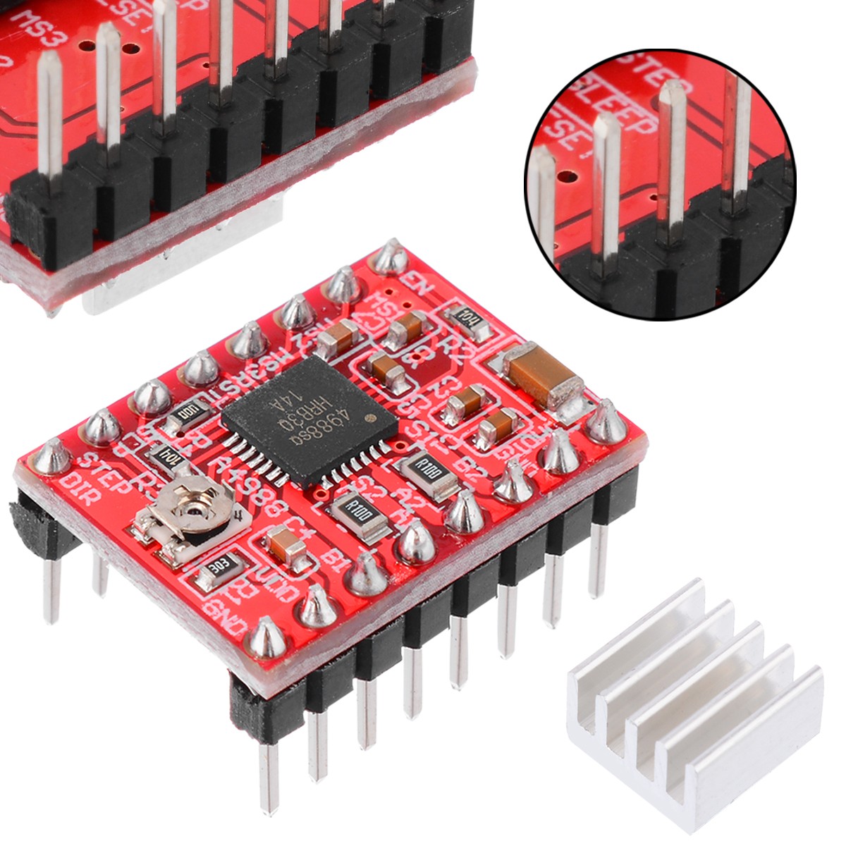 5x A4988 Stepper Motor Driver Module for RepRap 3D Printer StepStick for Arduino
