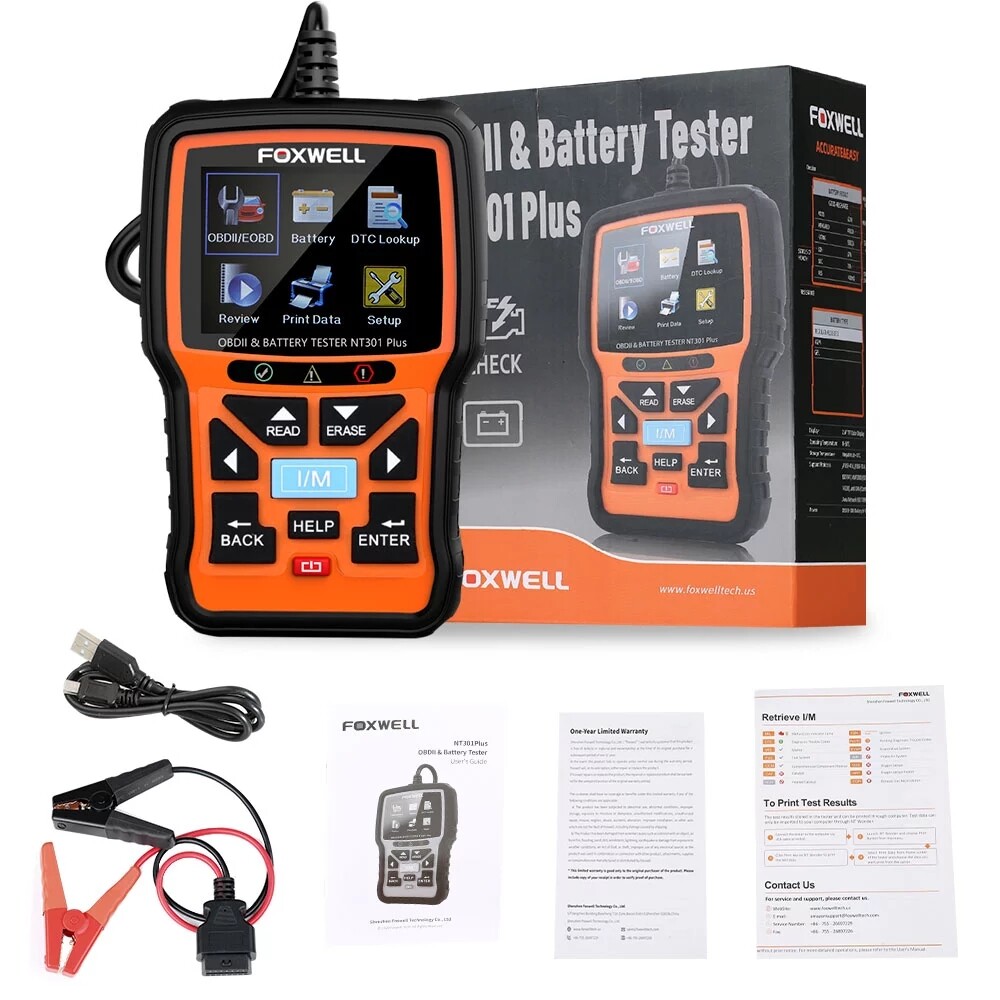 OBD2 Automotive Scanner Battery Tester Full Engine Code Reader Diagnostic Tool