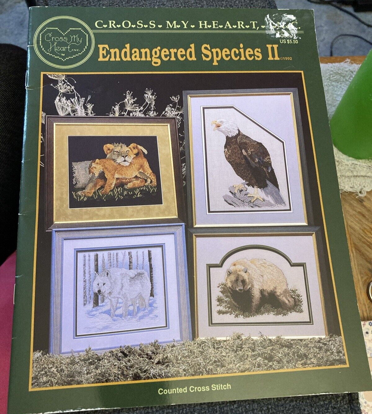 Vtg Rare CROSS MY HEART, INC. Endangered Species II Cross Stitch '92 Bk CSB-74