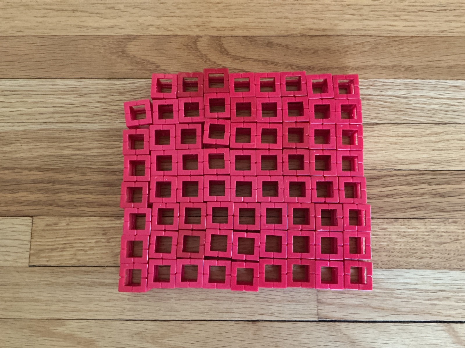 Lot of 71 Rokenbok System 1x1 Single Red Connector Blocks
